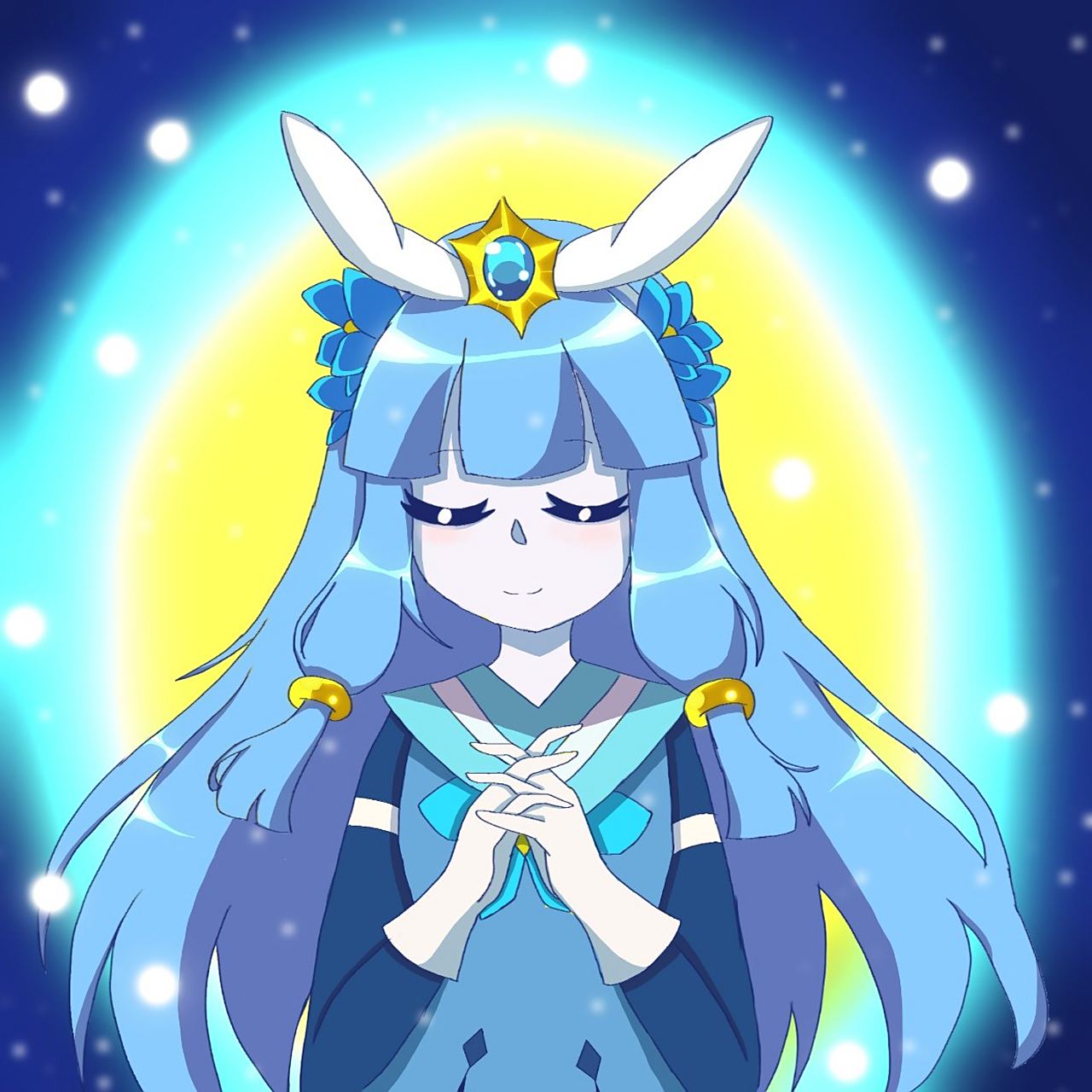 木奇灵# 是勿忘我呀,感觉把她画丑了[捂脸]