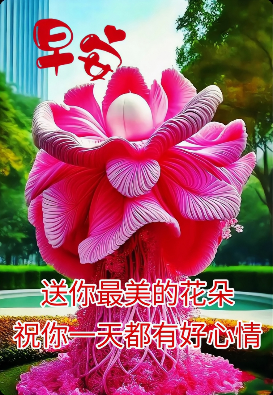 早上好  送你最美的花朵  祝你一天都有好心情