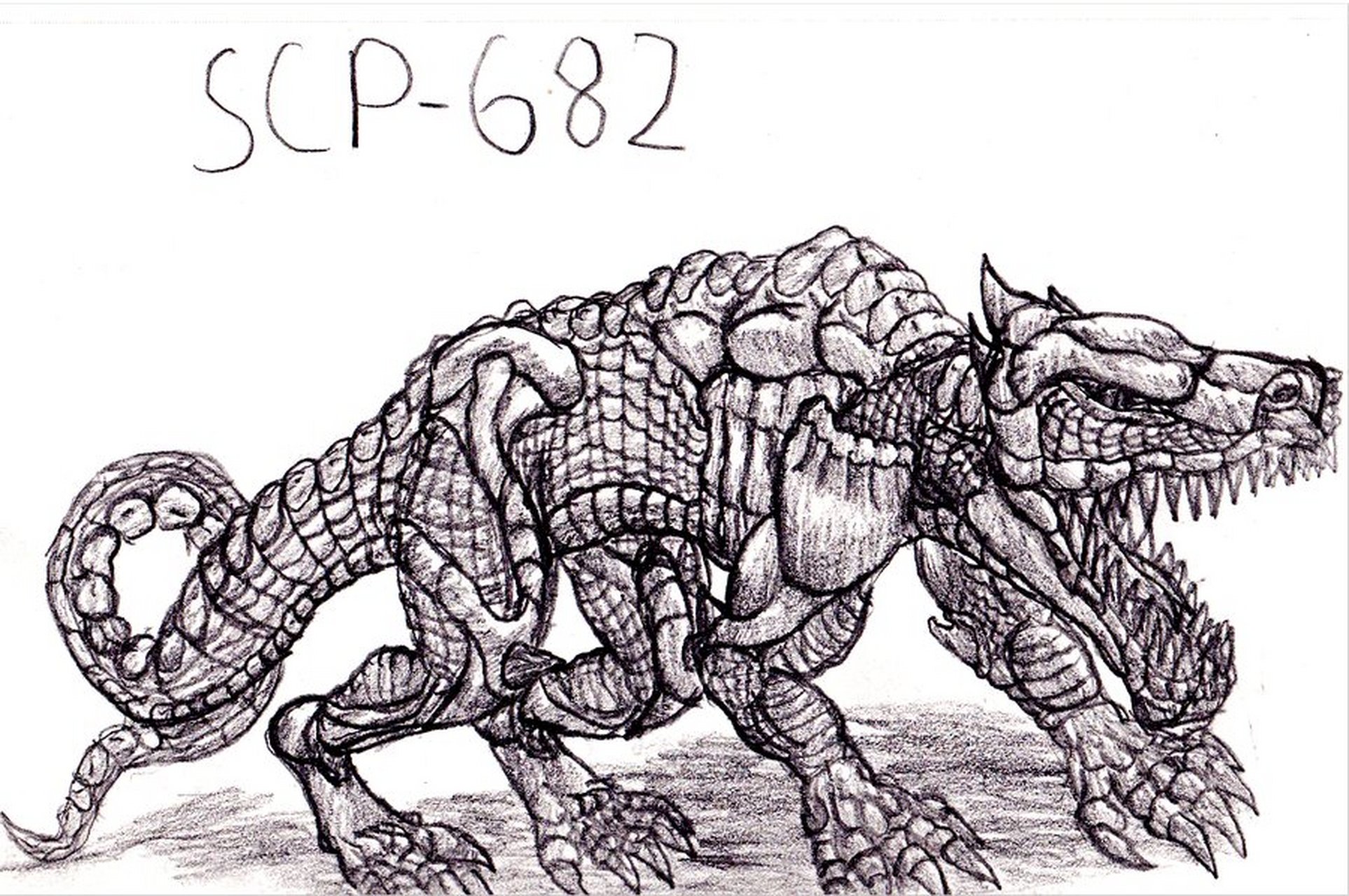 scp-682「不灭孽蜥」是网络共笔怪谈体系《scp基金会》中的超自然生物