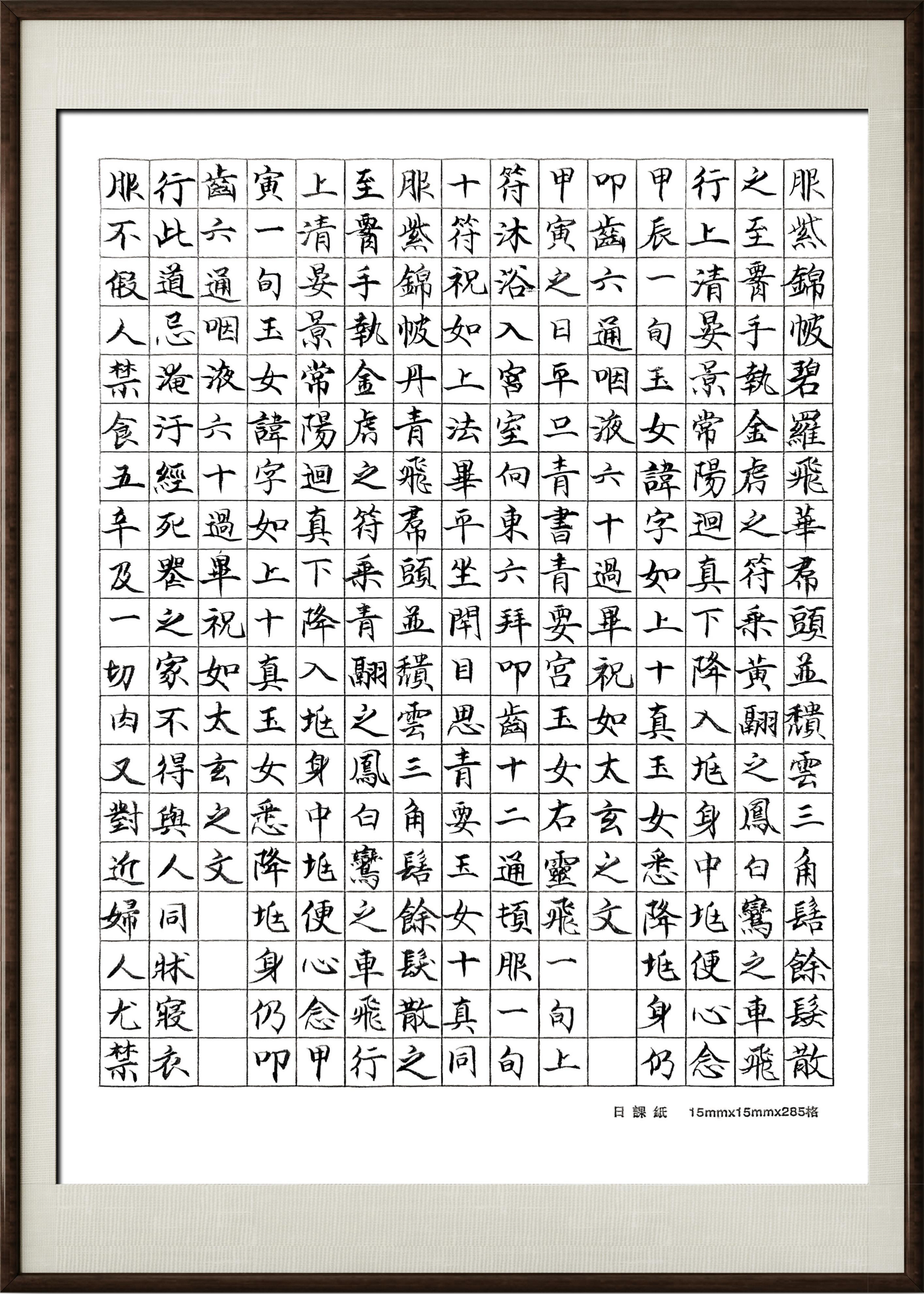 书法灵飞经40个字作品图片