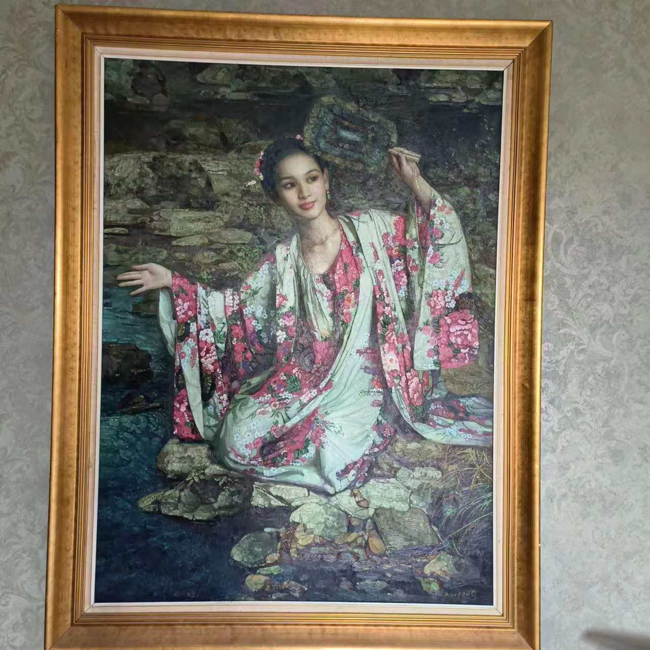 邸立丰的油画作品《早春》130701596cm         邸立丰的油画作品