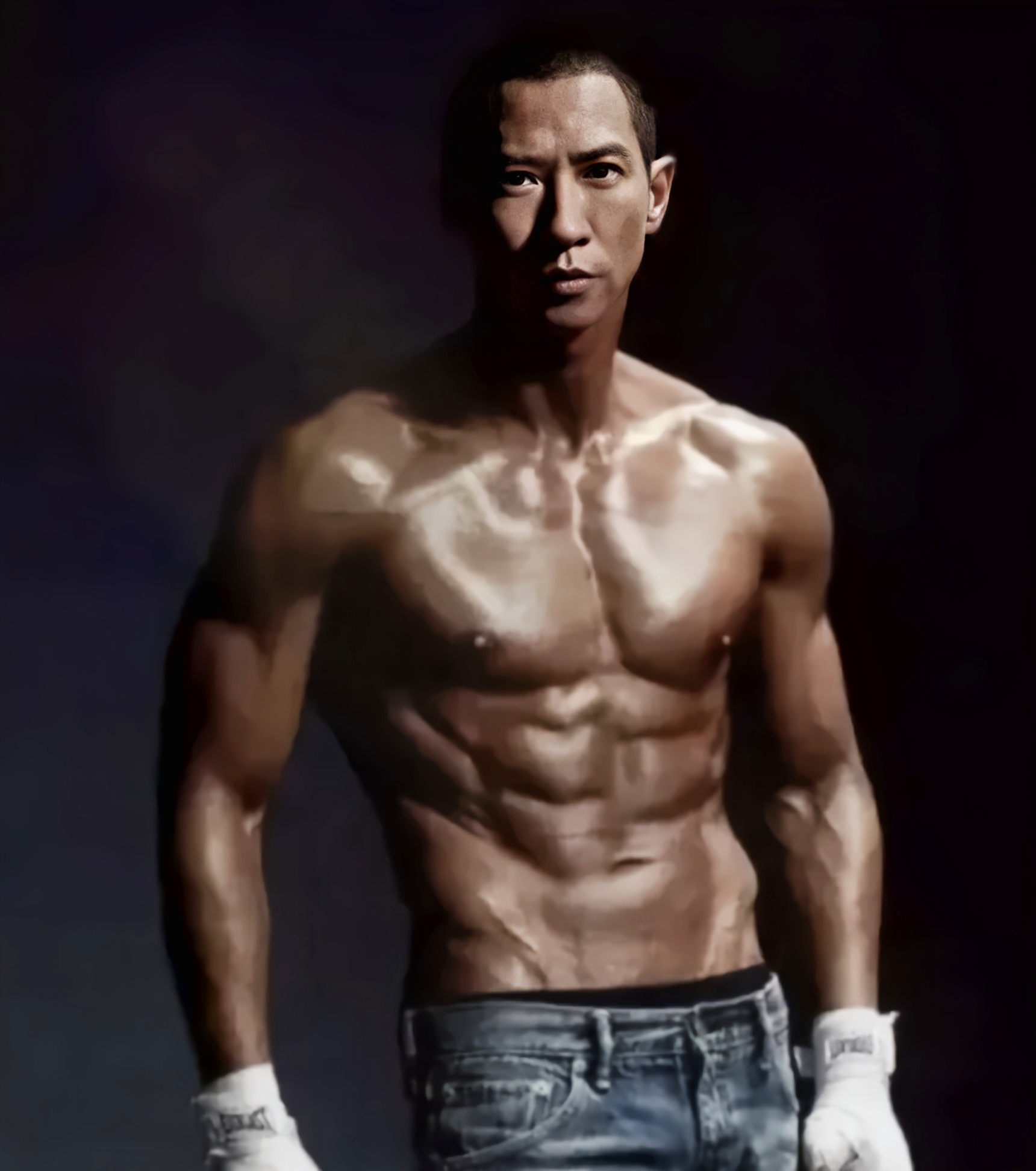 张家辉,为了塑造角色,历经 9 个月的 mma 魔鬼特训,练就一身结实肌肉