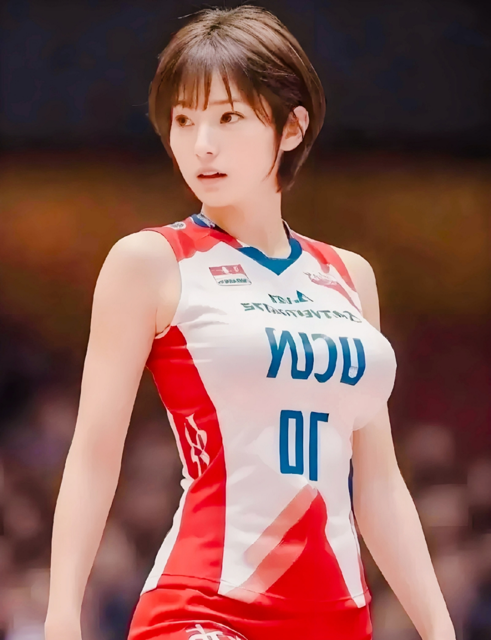 木村纱织,排球界瞩目的焦点,据说每次比赛镜头她的曝光度要比其它