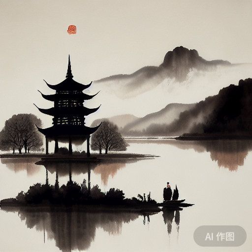 杭州美景让人流连忘返!画几幅水墨西子为亚运会加油!#我要看亚运