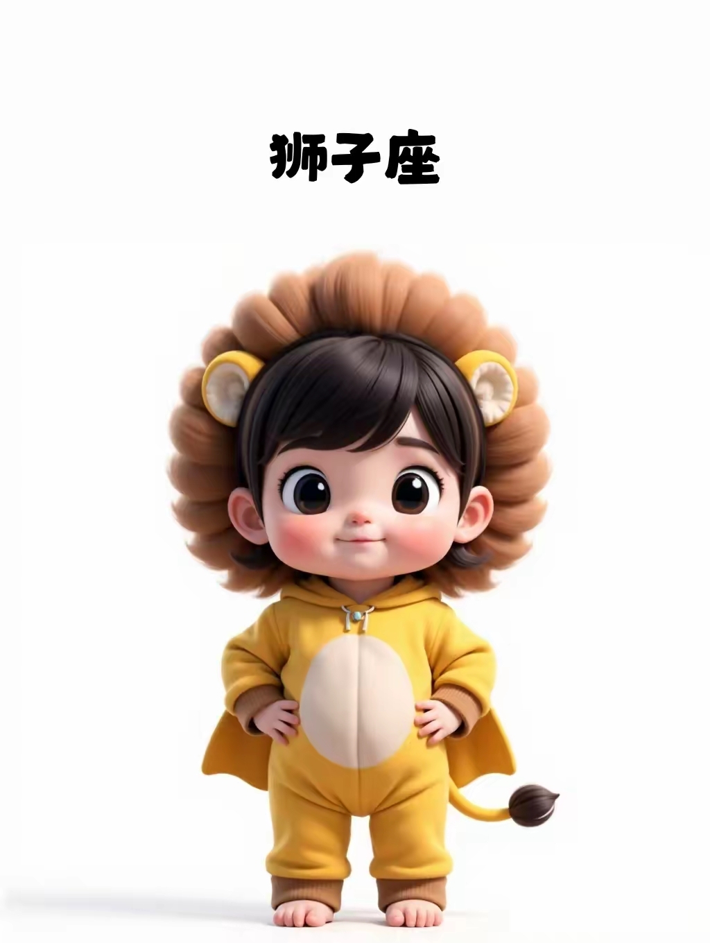 不管是事业,家庭还是财富,全都开绿灯狮子座q版萌图狮子座表情狮子座