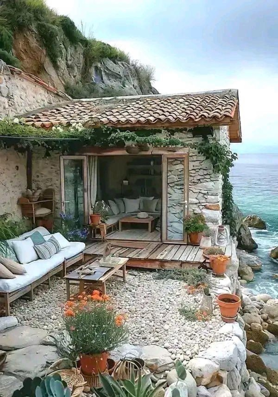 海边的小屋,宛如人间仙境.
