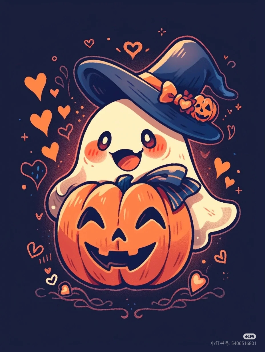 万圣节透明的幽灵鬼