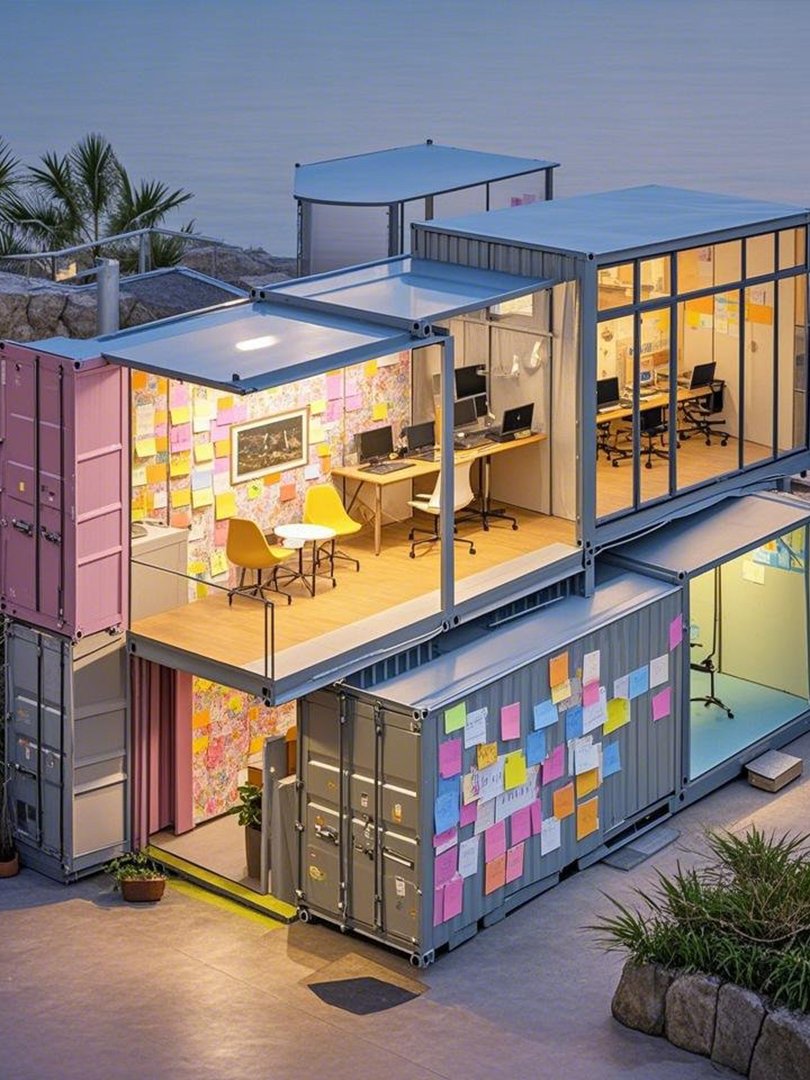 集装箱办公室设计的探索,创建充满活力的办公环境 #办公室设计# #办公