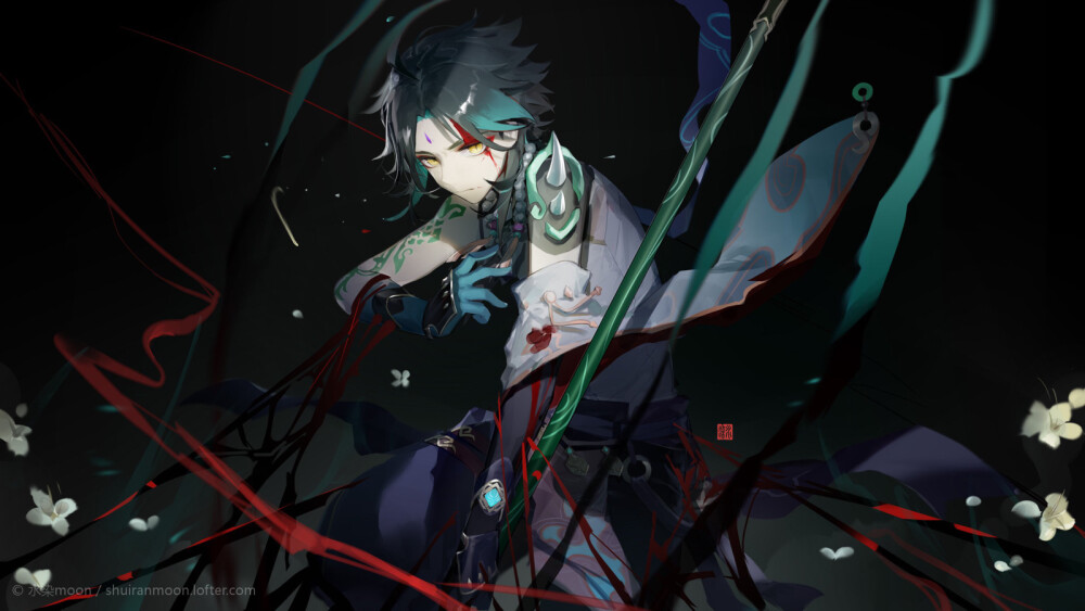 原神# #动漫美图# #动漫壁纸# #最喜欢的二次元人物# 帝君钟离 魈谁