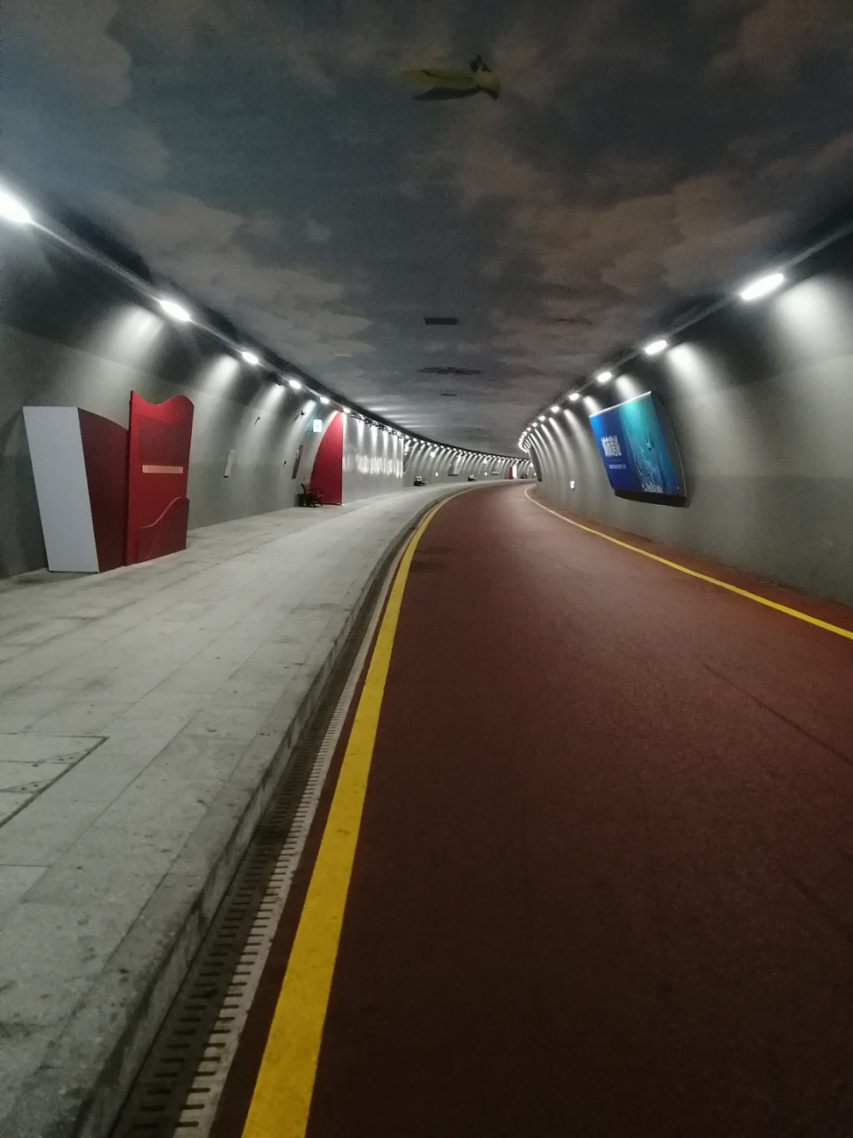 珠海板樟山景观隧道,又名慢行隧道.只供步行,或骑车通行.