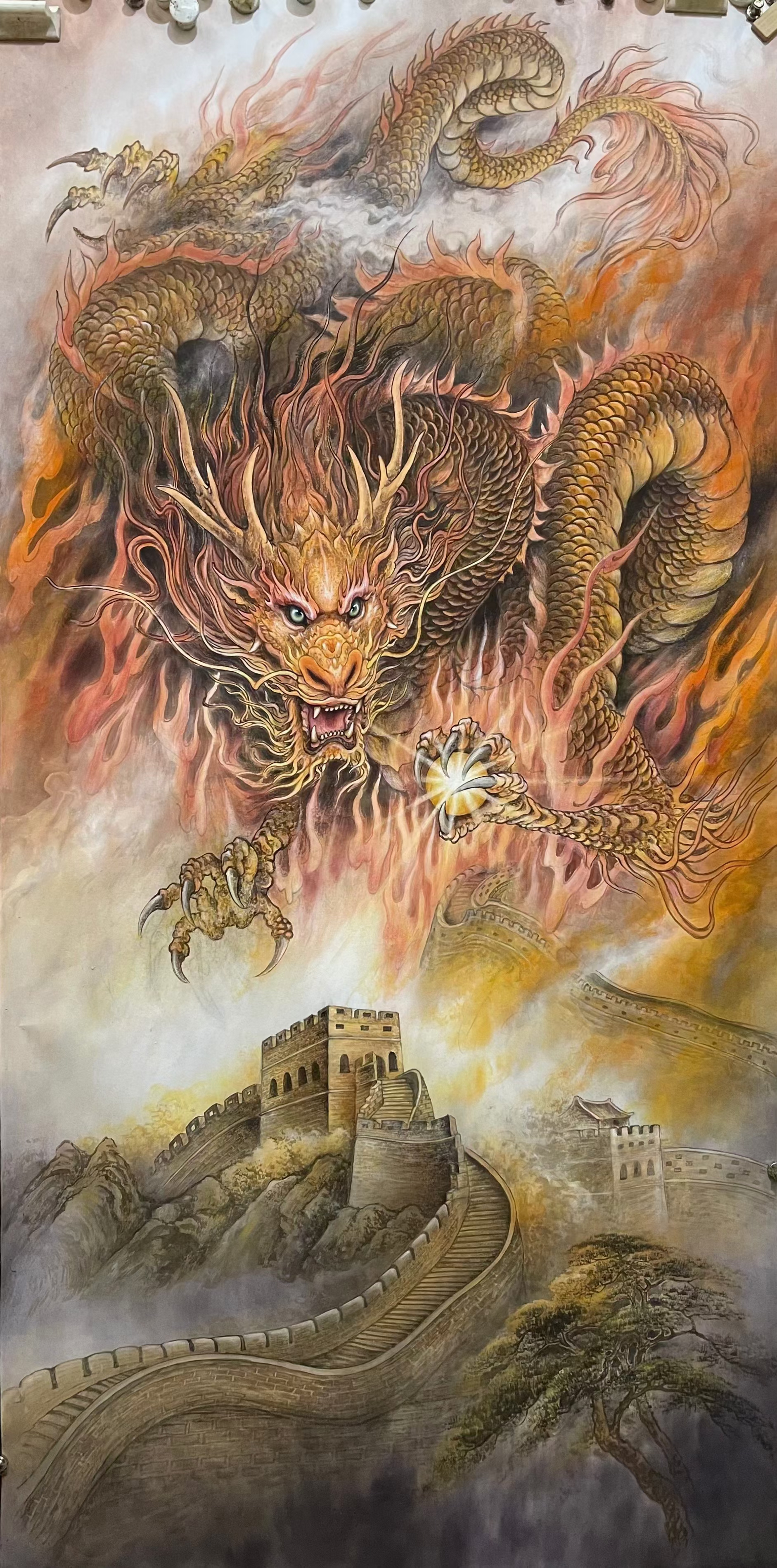 陈念岗作品/龙年将至 100x190