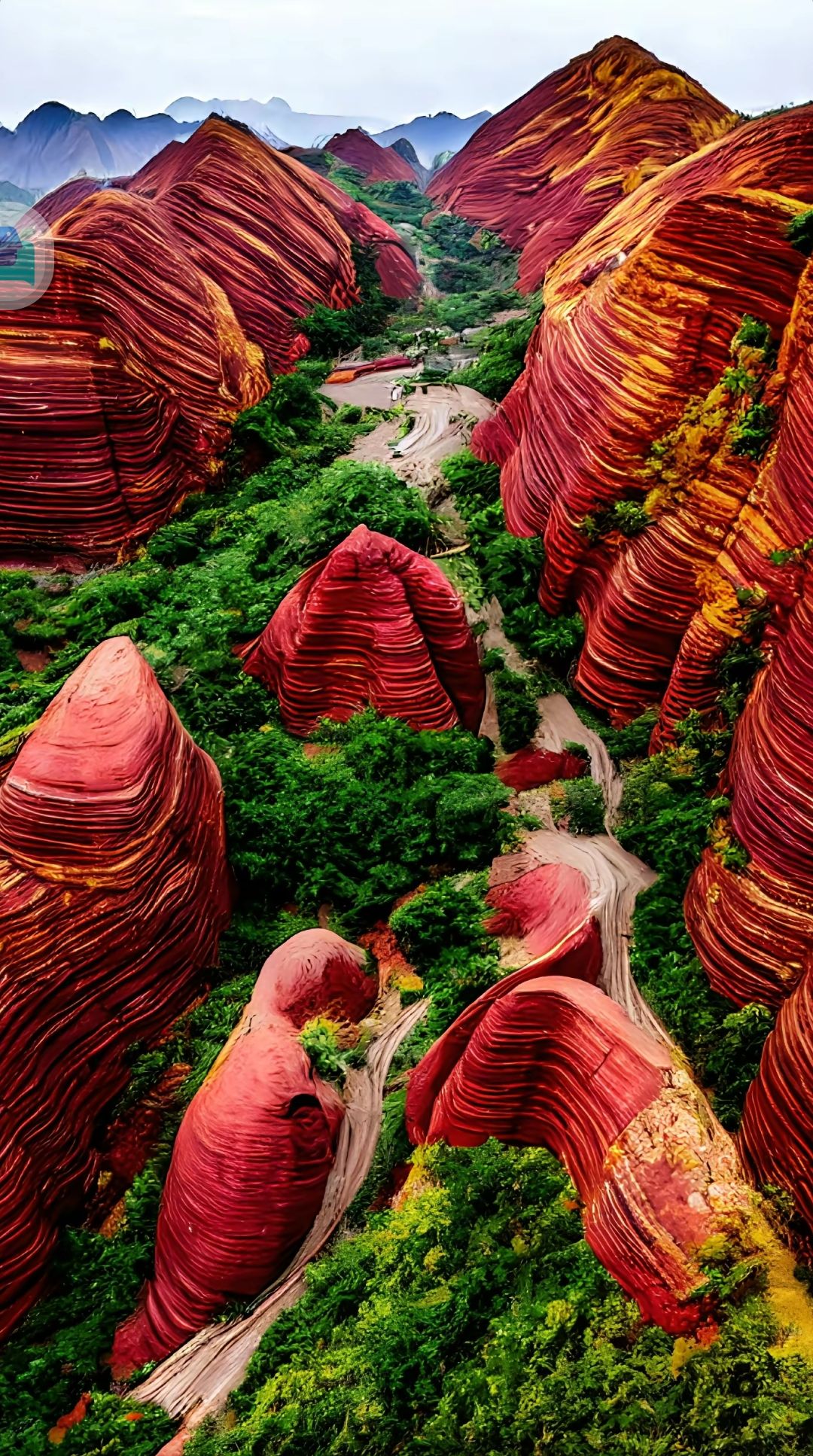这片红色山峰的奇幻世界,让我彻底陶醉了!