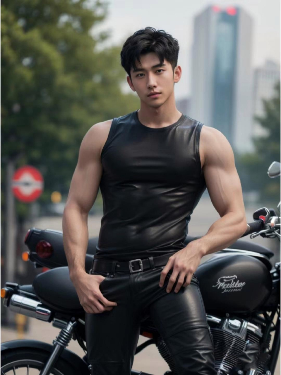 机车少年,酷帅男孩.身材样貌皆抗打![色]