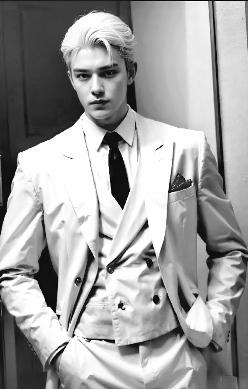 银发配白西装,好有质感的帅哥,无法拒绝的诱惑