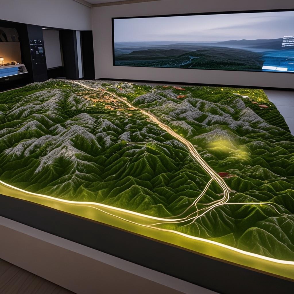 在军事武警部队的核心指挥中枢,电子沙盘散发着独特的气场