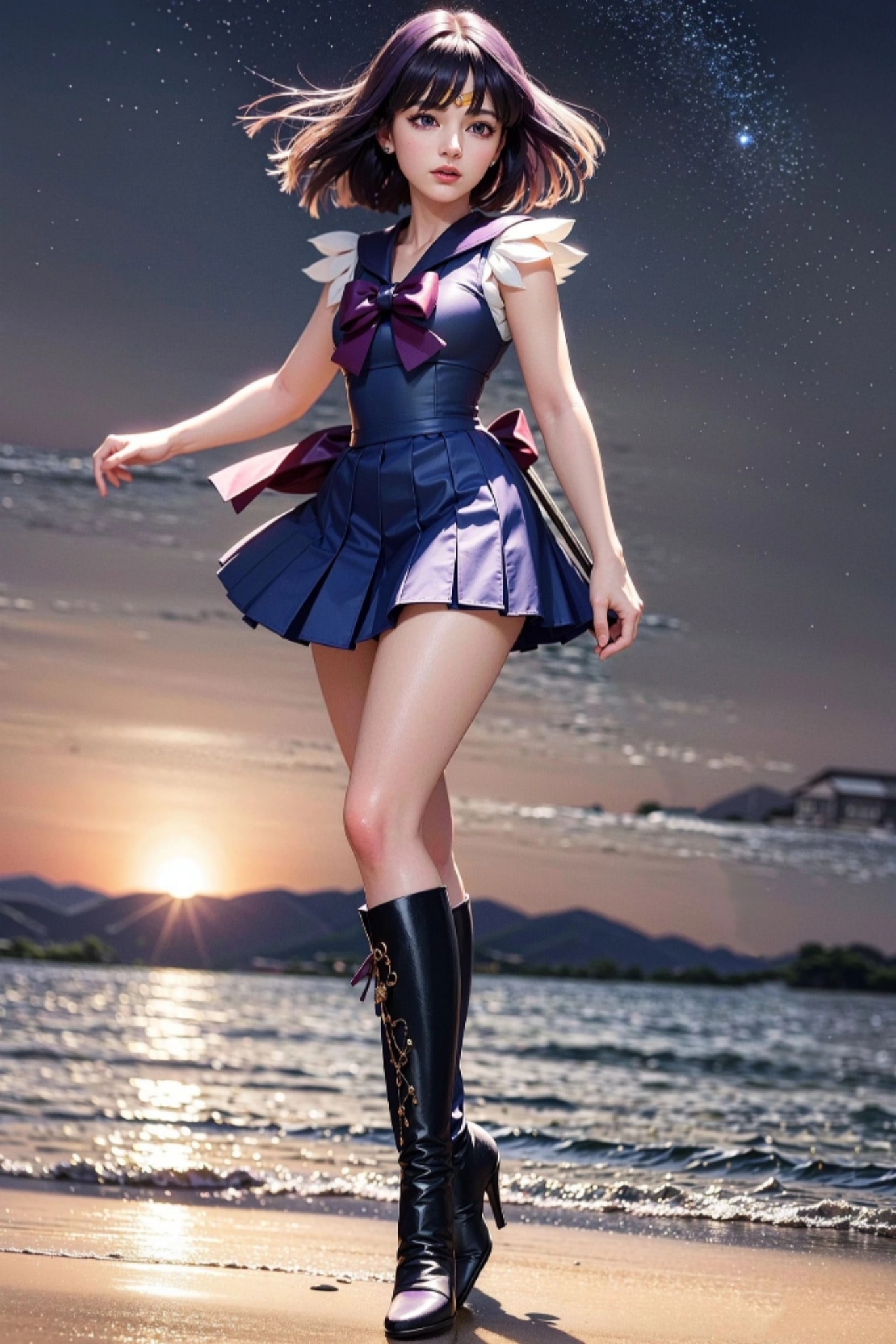 ai绘画,《美少女战士》土萌萤