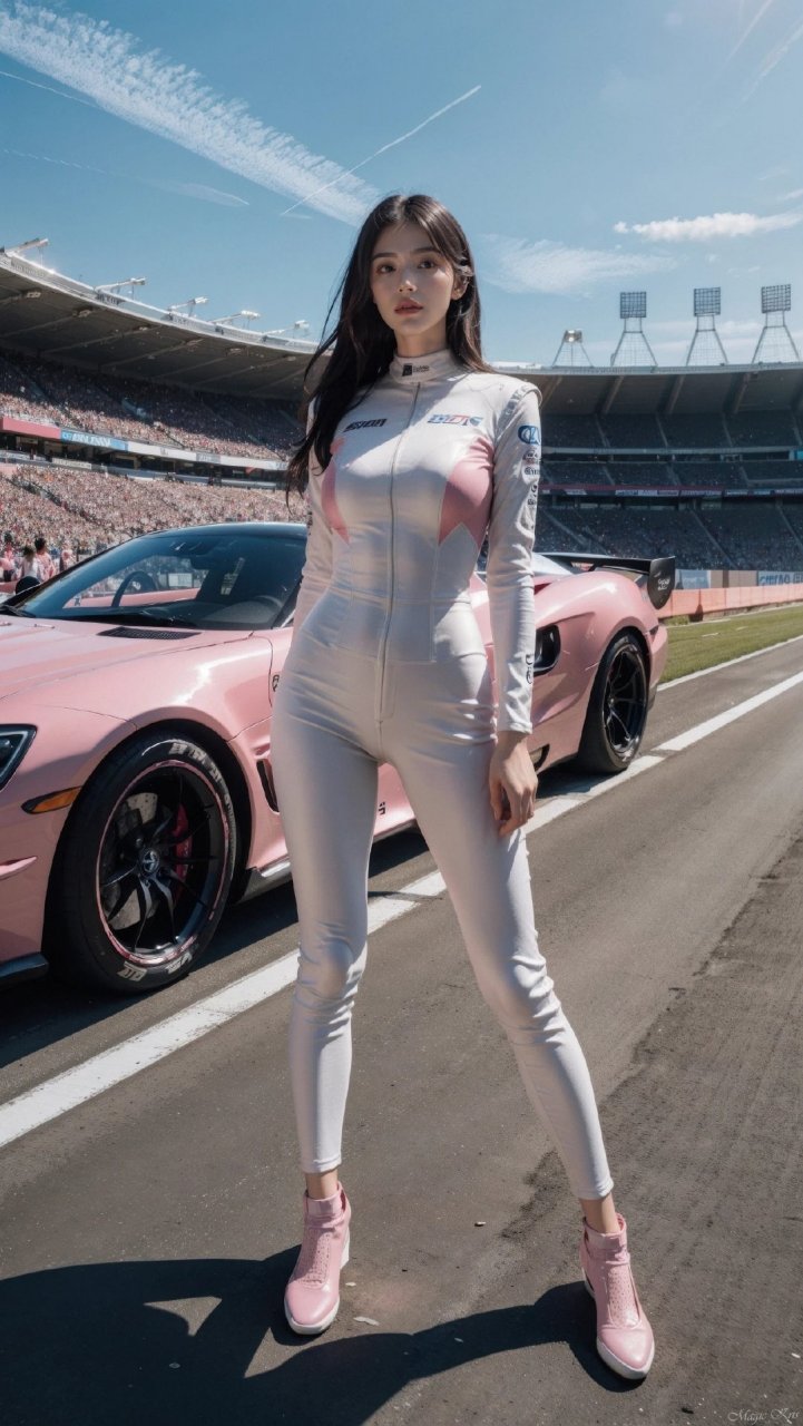 ai绘画,女赛车手