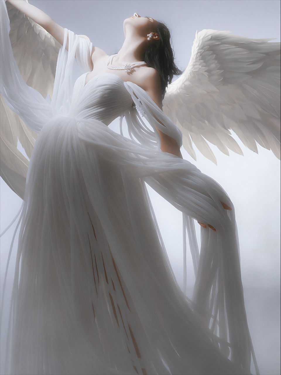 迪丽热巴最新写真,折翼天使主题