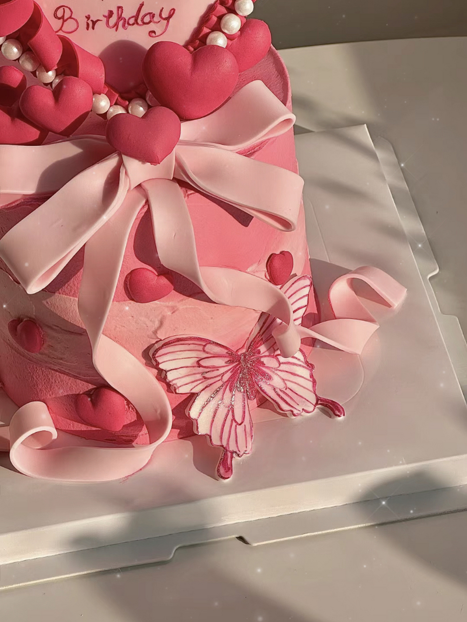 芭比粉色蛋糕 生日快乐呀!