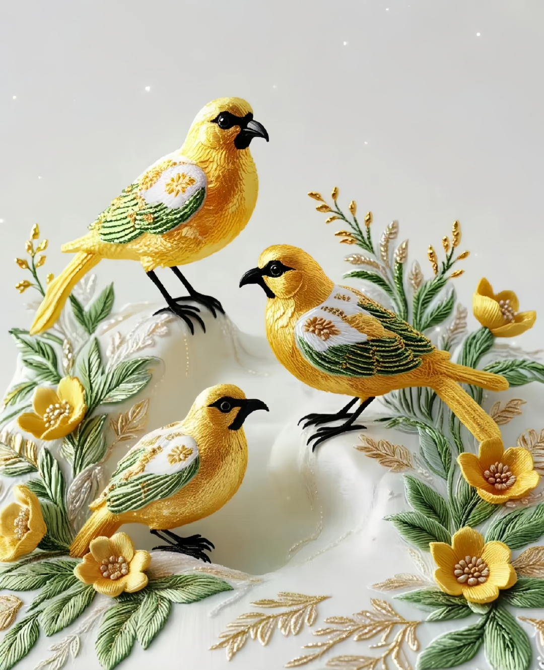 苏绣,华夏之瑰宝,将花鸟绣得栩栩如生,仿佛跃然布上,灵动非凡.