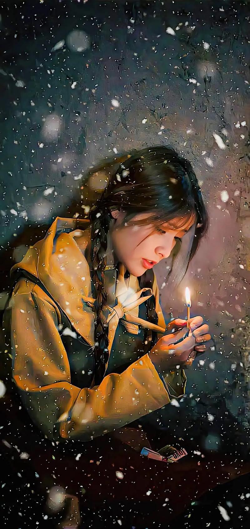 在这寂静的夜里,与蜡烛为伴,与雪花共舞,感受这份来自大自然的纯粹与