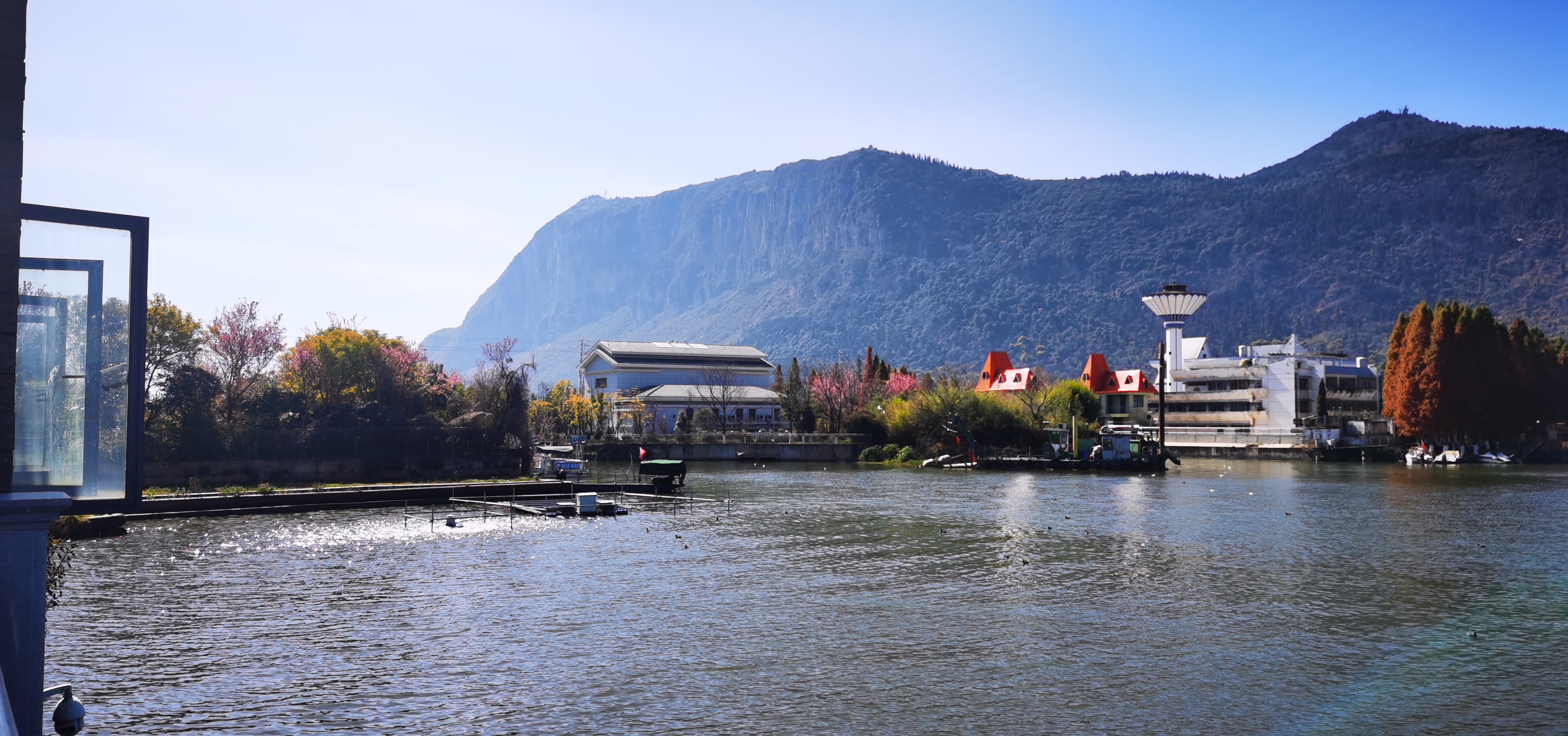 昆明滇池风景区海埂公园海埂大坝.