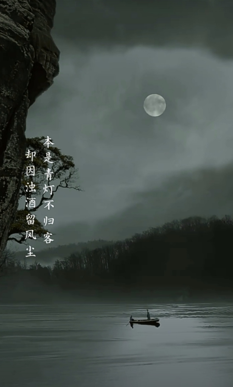 本是青灯不归客,怎奈浊酒留风尘.