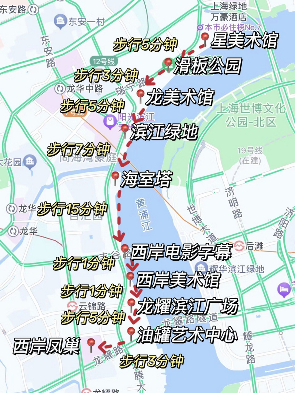 上海黄浦江边的旅游景点