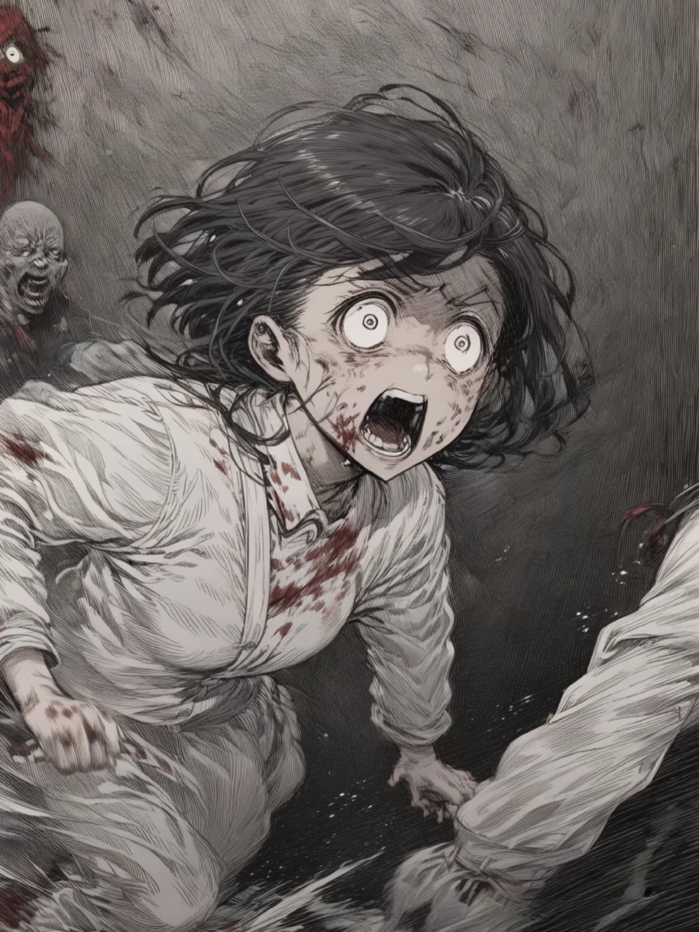 动漫有鬼追恐怖美术馆入梦可怕的梦境图片被困在某种困境无法逃脱的