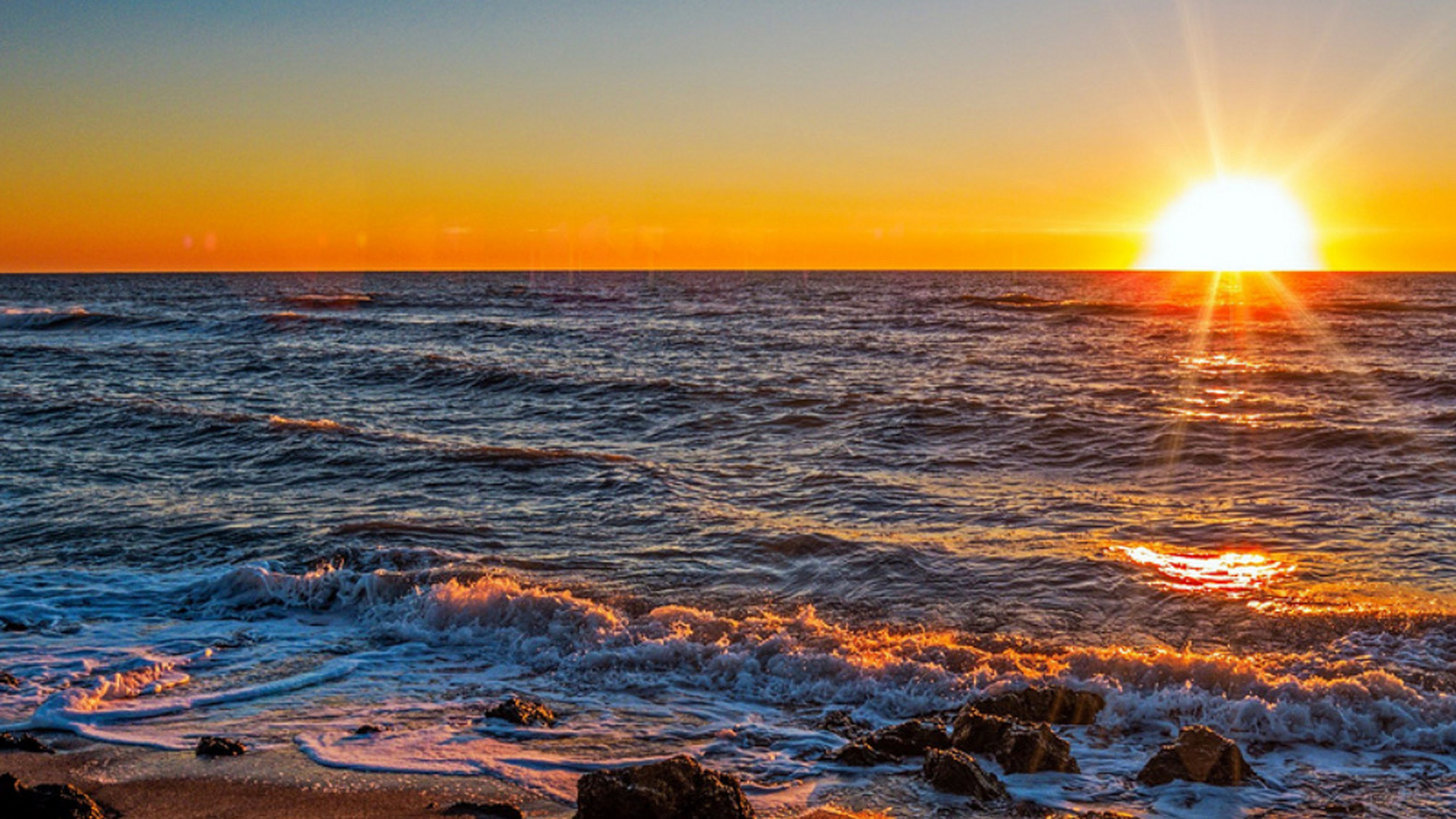 绚丽的朝霞映在那辽阔的海面上,犹如仙女剪下的红霞,把大海装点得格外