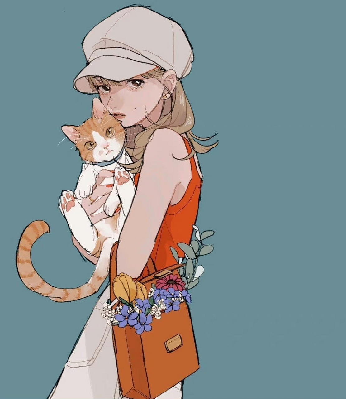 艺术家tami_moon02时尚少女插画作品 #绘画# #绘画作品# #绘画欣赏