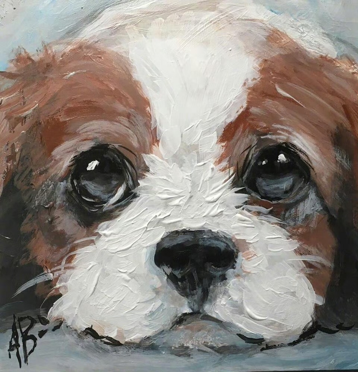 画家 annette balesteri 笔下栩栩如生的狗狗 #绘画# #绘画欣赏