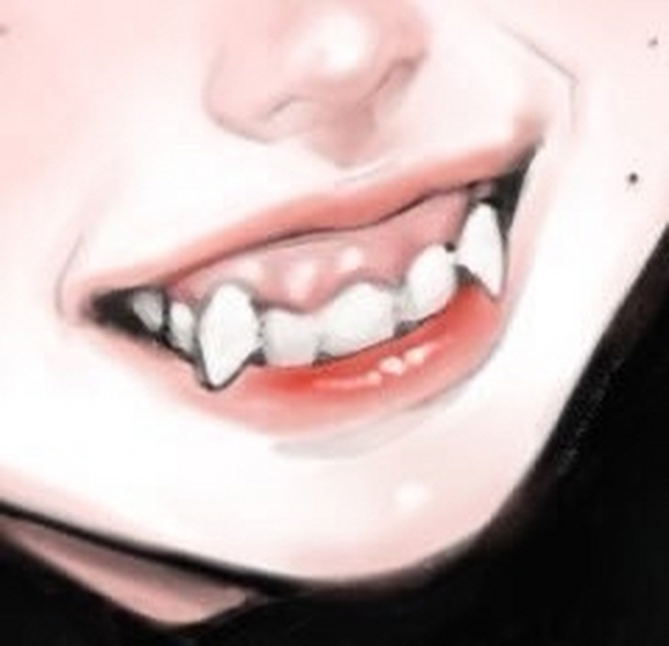 尖尖的虎牙画法 #绘画# #绘画参考# #绘画教程