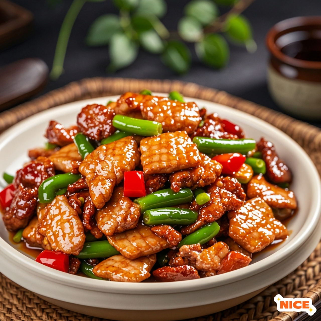 湖南长沙小炒肉  原料:五花肉300克(带皮),猪里脊肉200克,色拉油20克