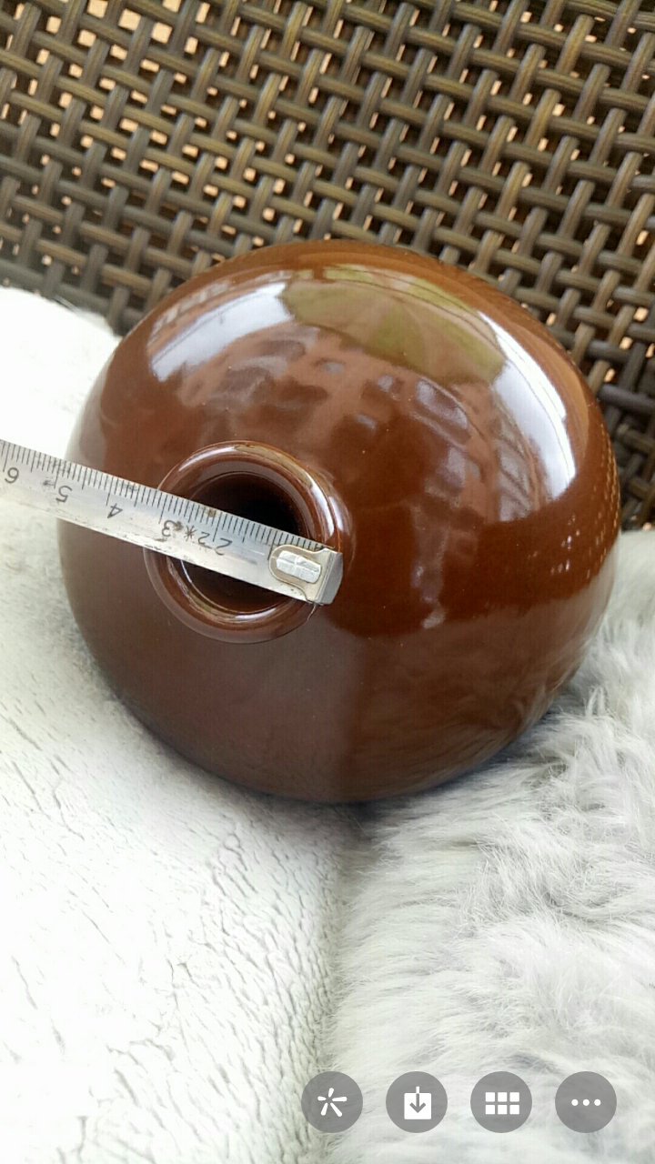 盘盘老物件# 宋朝定窑酱釉梅瓶,失蜡法制作,图九为失蜡法制作,在瓶内