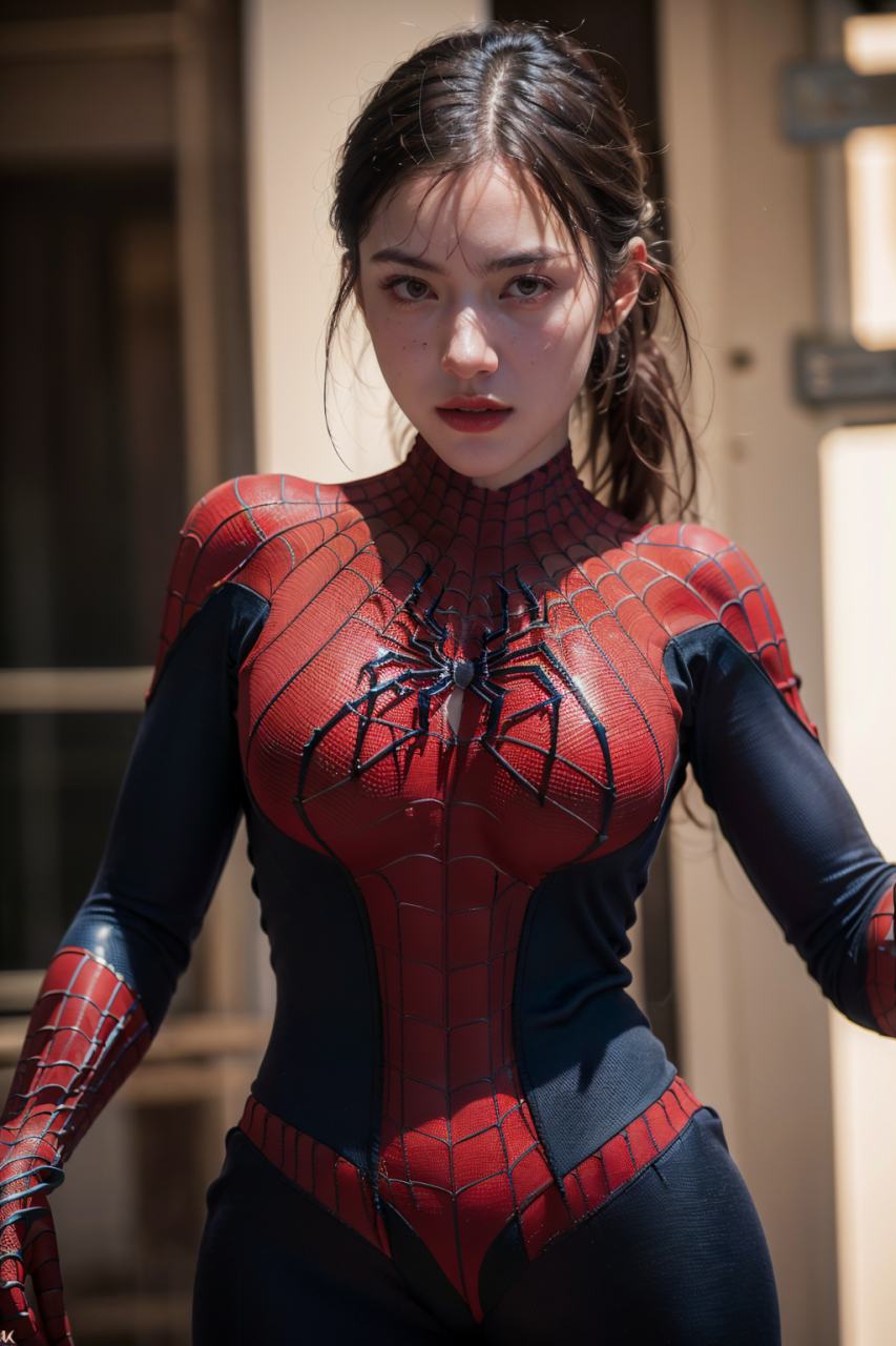 彼得女帕克蜘蛛来猎捕罪犯!#ai绘画# #蜘蛛侠# #cos