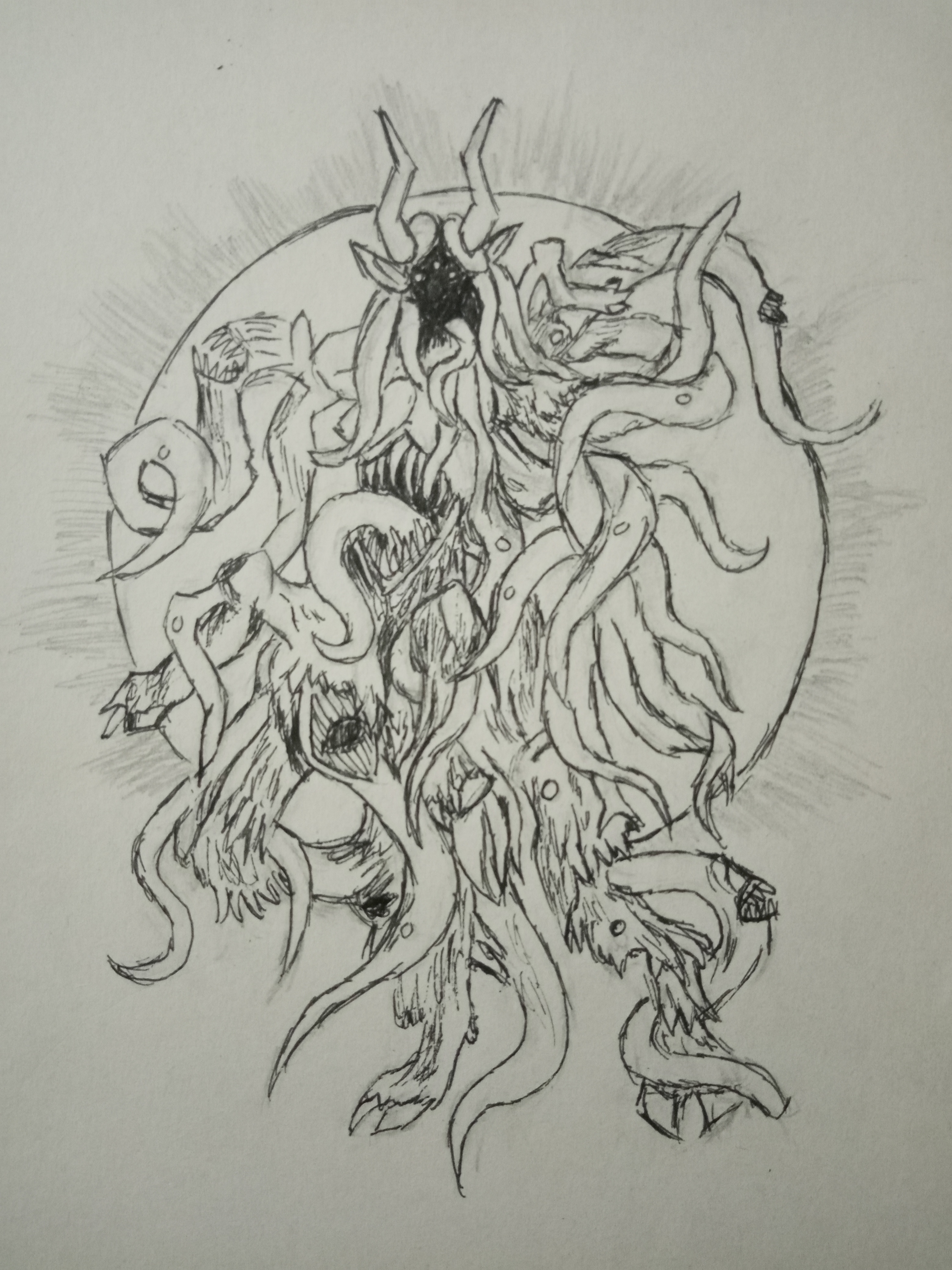 伟大的黑暗丰穰母神,祢是至高母神,是孕育万千子嗣的森之黑山羊