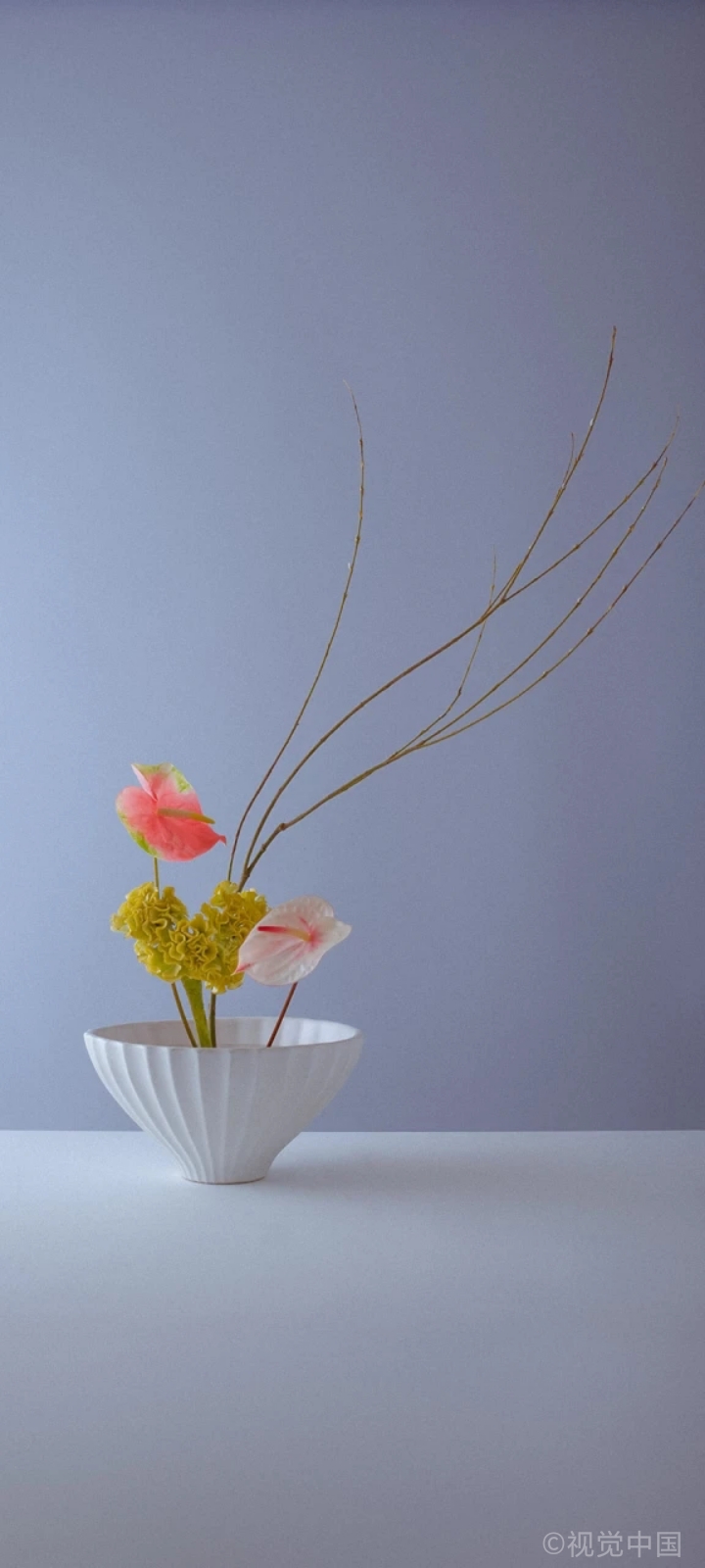 959898现代家居的优雅之选——白色花瓶插花9893  78花瓶