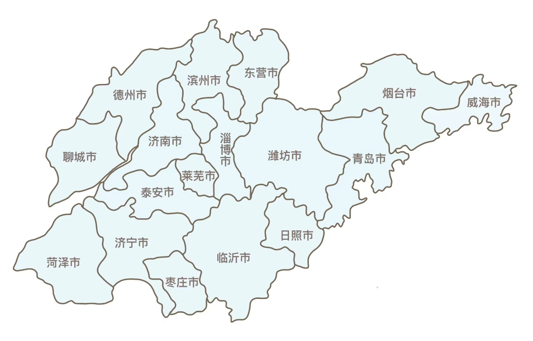 山东17地市地图图片