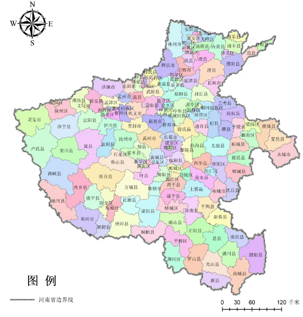 新乡四区八县地图高清图片