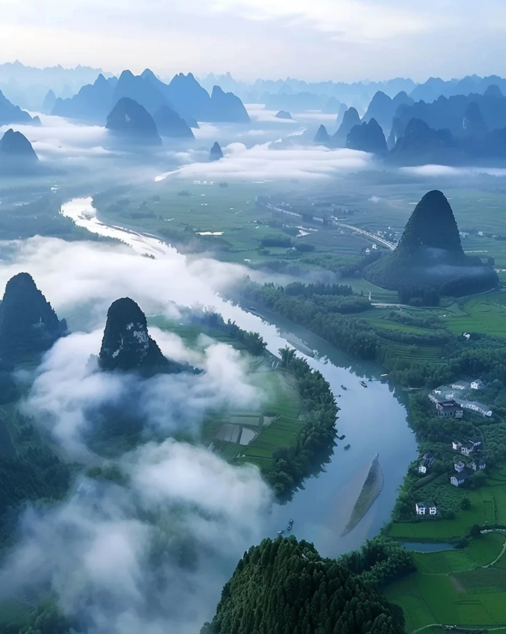 桂林十大最好玩的景点  1,桂林漓江风景名胜区: 以象鼻山,冠岩等自然