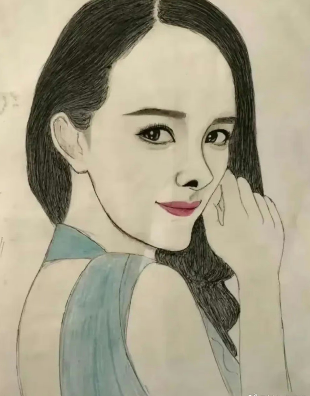 这是谁画的杨幂素描画?