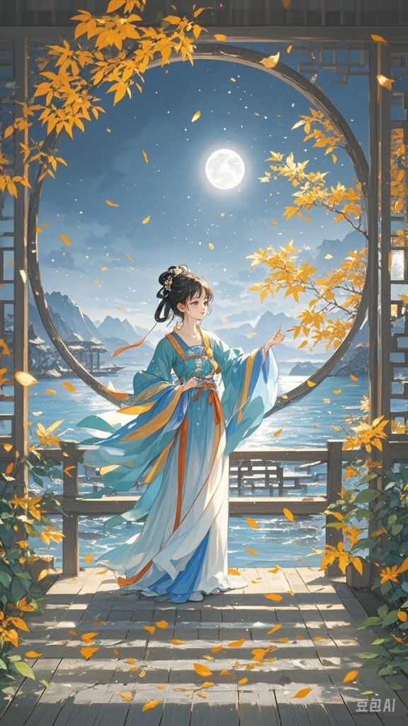 纳兰性德·琵琶仙·中秋 碧海年年,试问取,冰轮为谁圆缺?