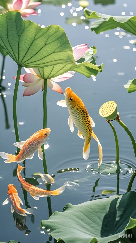 鱼戏莲叶东,鱼戏莲叶西,鱼戏莲叶南,鱼戏莲叶北