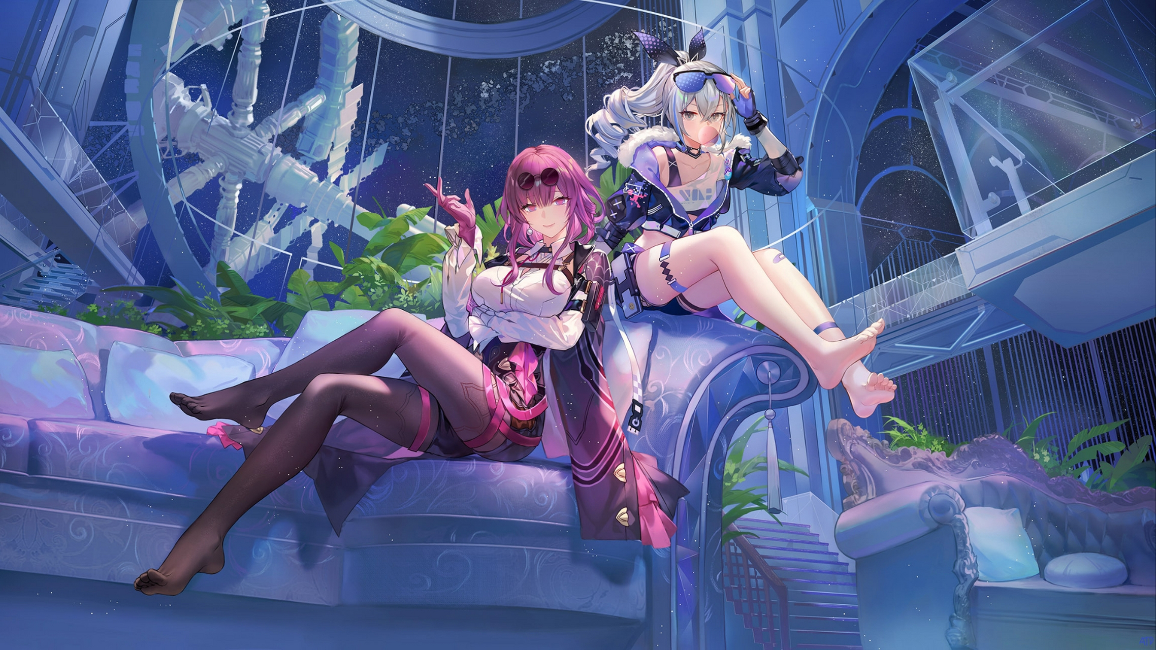 卡芙卡和银狼 画师atdan#崩坏星穹铁道# #绘画分享# #二次元美图