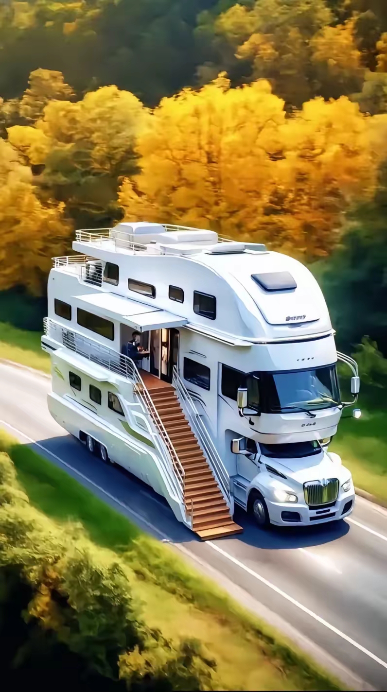 每一步都踏着自由与梦想的节拍,那不仅是旅行, 双层房车双层豪华房车