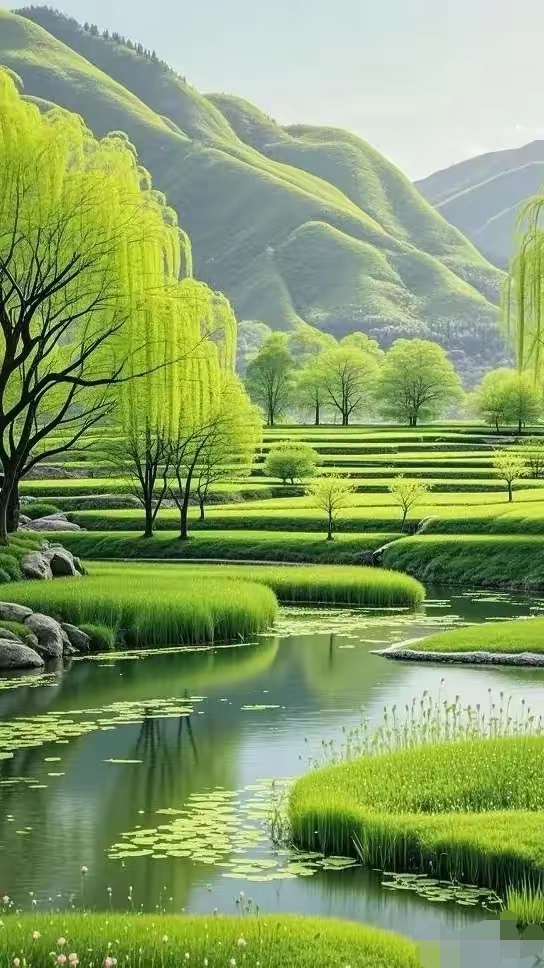 谁不垂涎这春日美景,青山绿水人间仙境,看不够的春暖树暖的美好时光