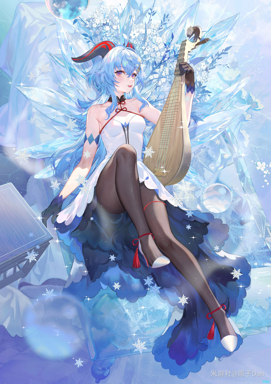 音乐会甘雨#原神#  米游社画师:原子dan