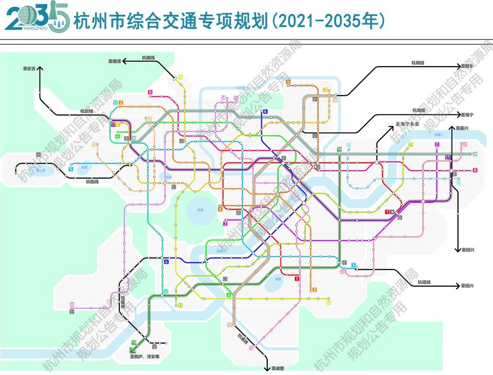 杭州地铁远期规划2030图片