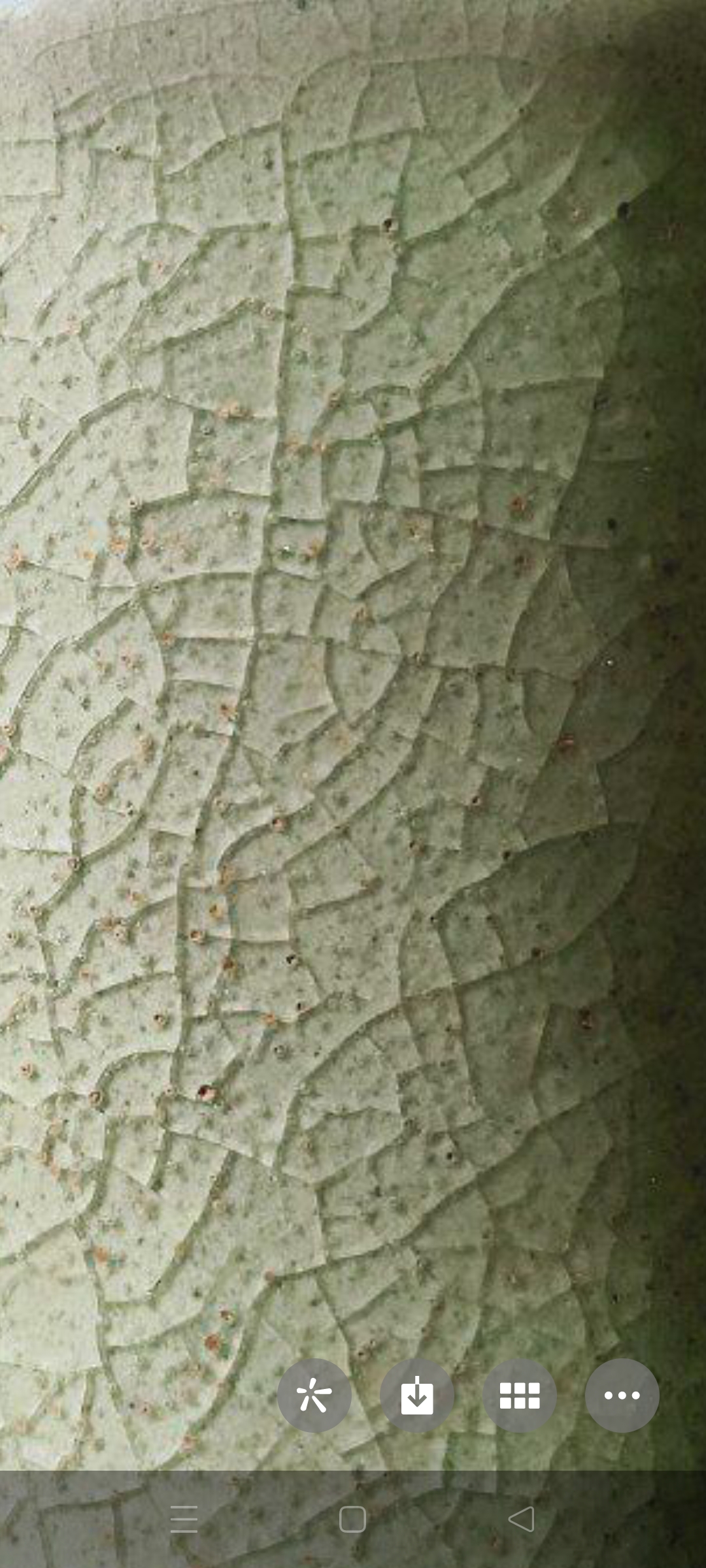 真正的汝瓷釉面老化痕迹